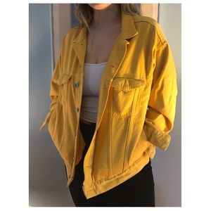 Yellow jean jacket